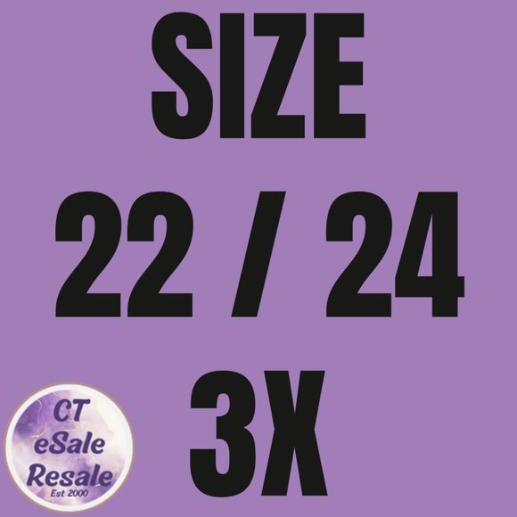 SIZE 22/24 (3X) LIVE SHOW NOTIFICATION LISTING - Picture 1 of 3
